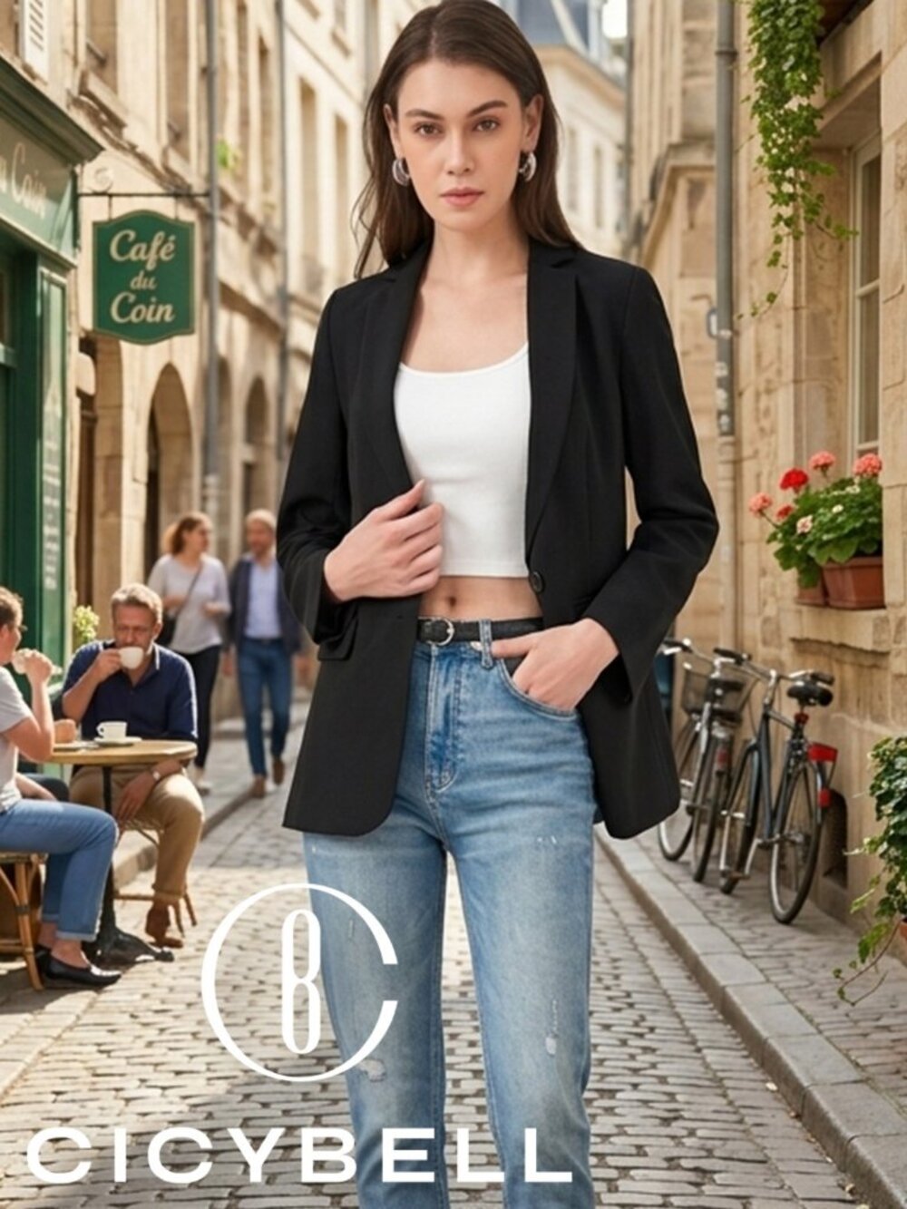CICY BELL Womens Casual Long Sleeve Blazer NEW WITH TAGS!  MSRP: $59
